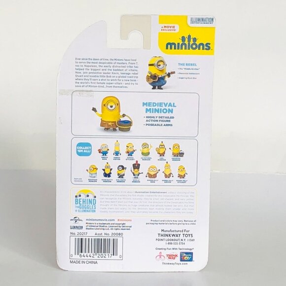 Despicable Me Minions Medieval Minion Poseable 2" Figure New In Box Age 4+ - Picture 6 of 10